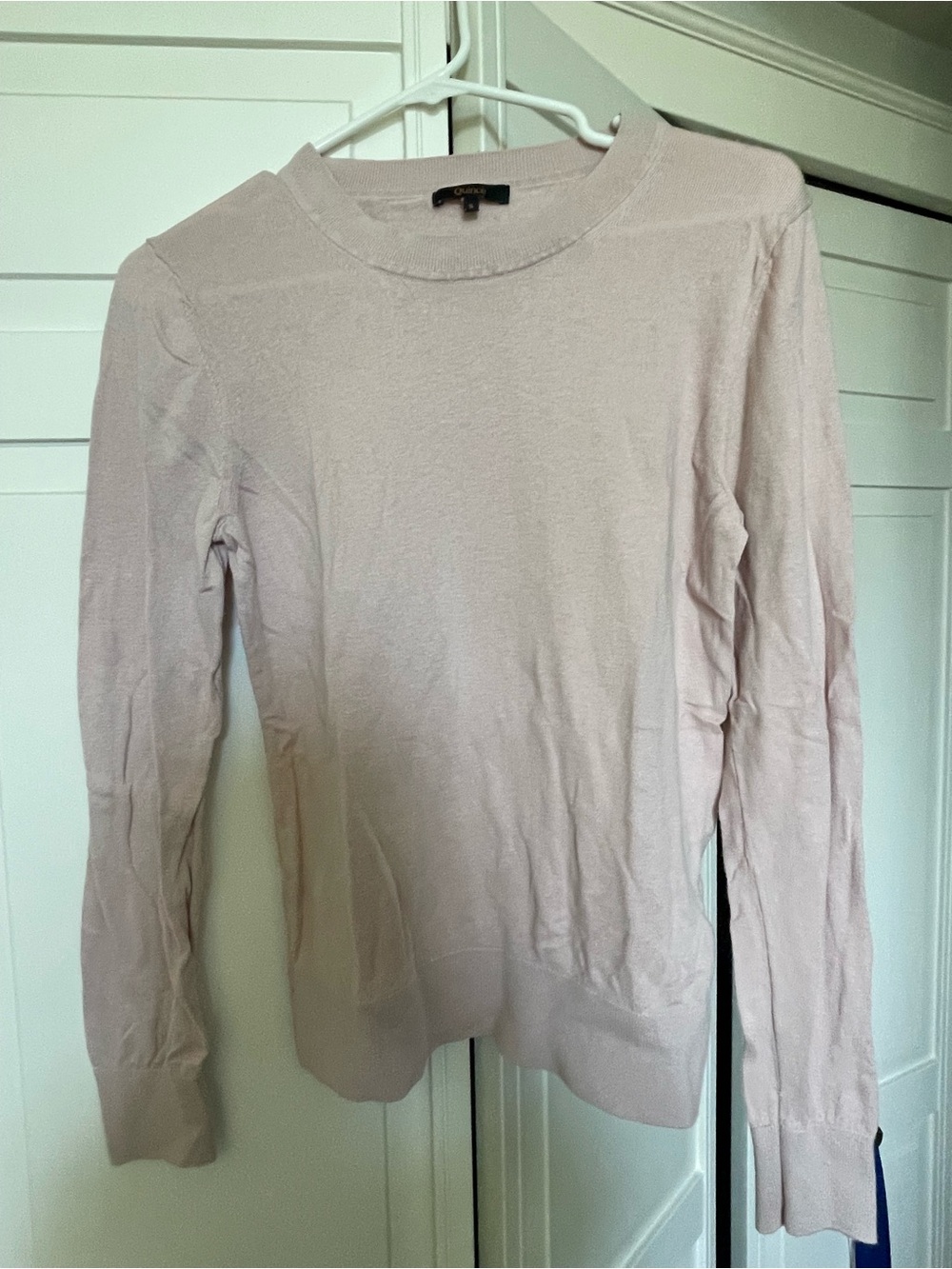Quince Light Pink Crewneck Sweater